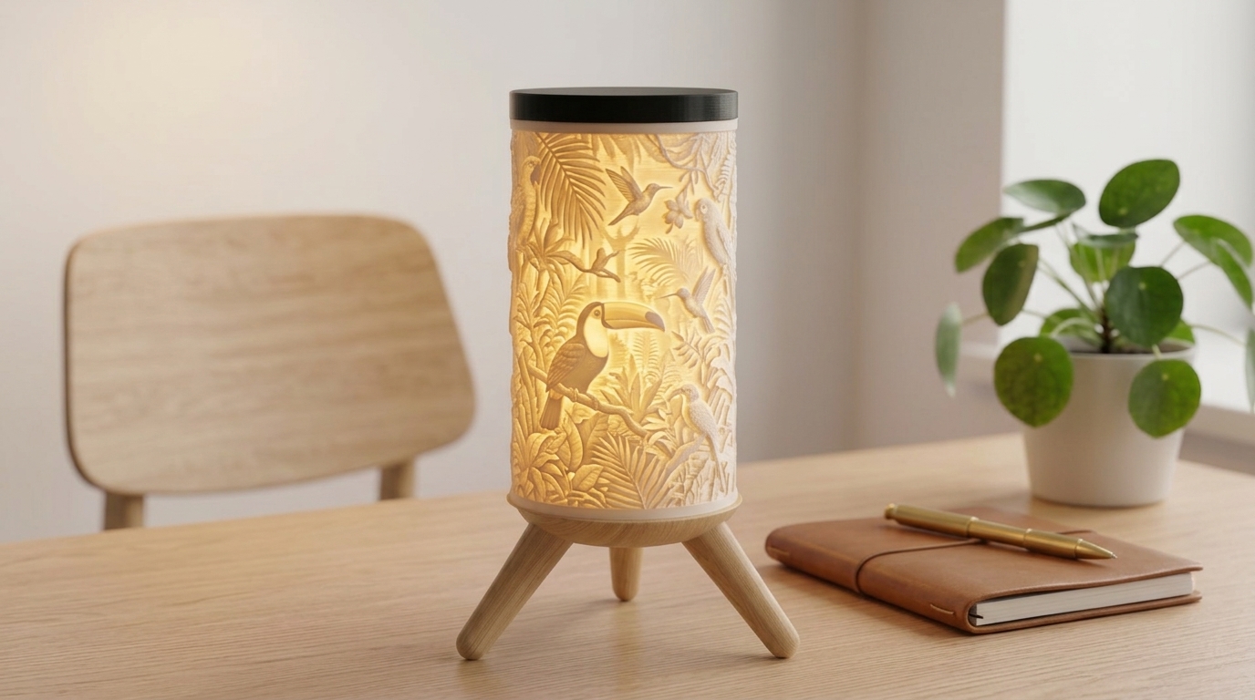 Lampada 3D su Treppiede