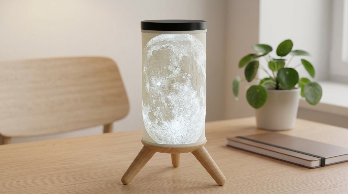Lampada Luna Lithophane
